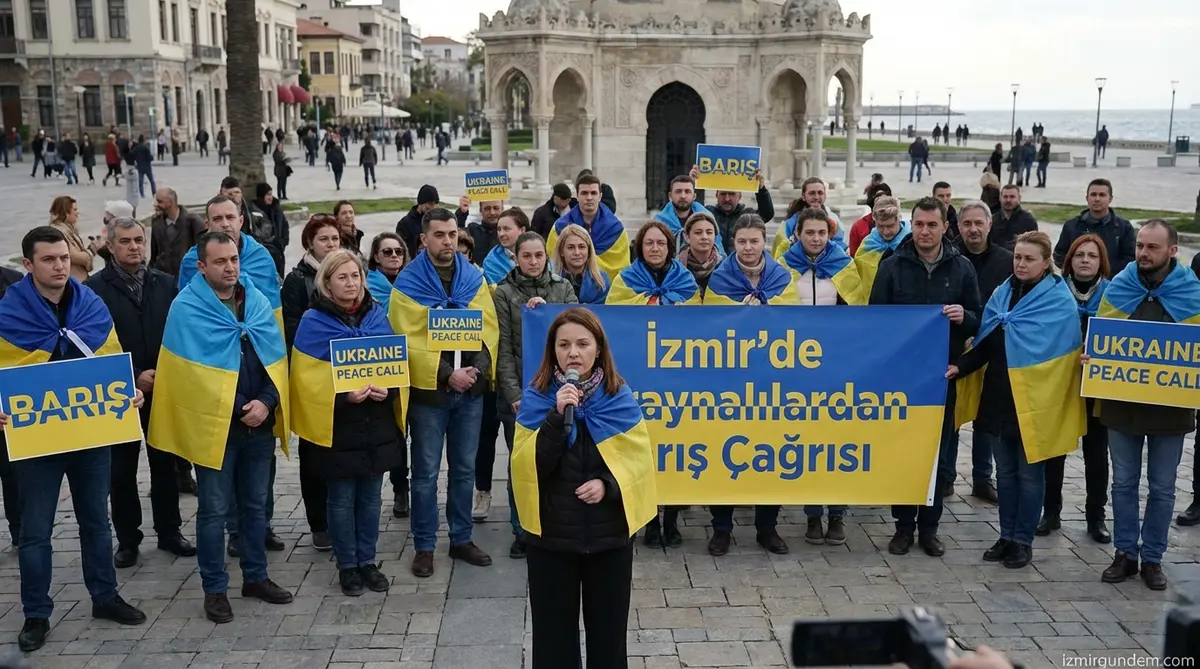 İzmir'de Ukraynalılardan Barış Çağrısı