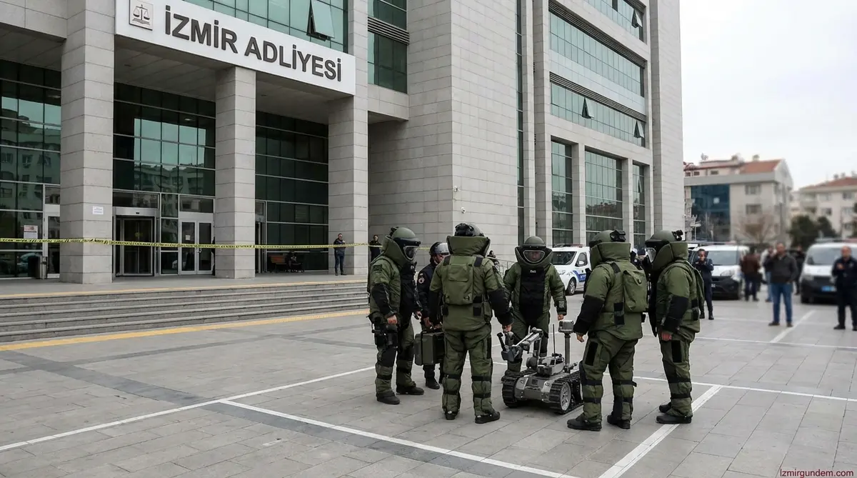 İzmir Adliyesi'nde Bomba İmha Tatbikatı