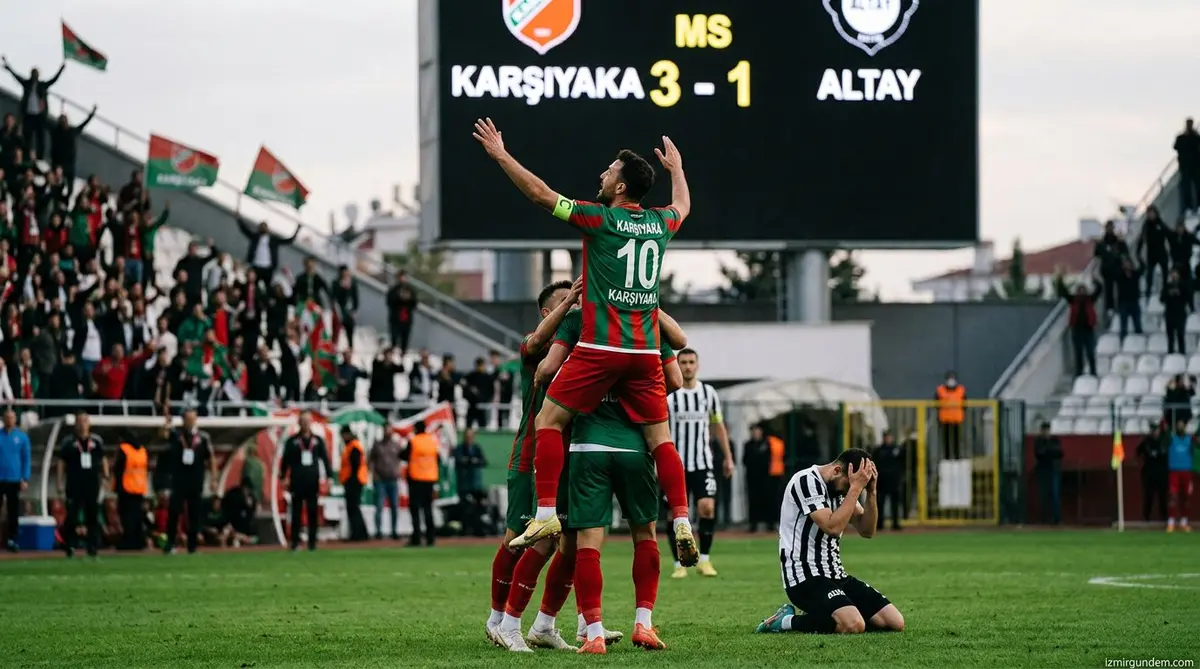 Karşıyaka, İzmir Derbisinde Altay'ı 3-1'lik Skorla...