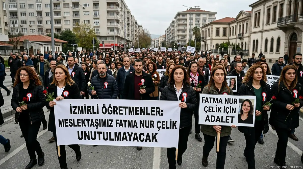 İzmirli Öğretmenler, Meslektaşları Fatma Nur Çelik İçin Yürüdü