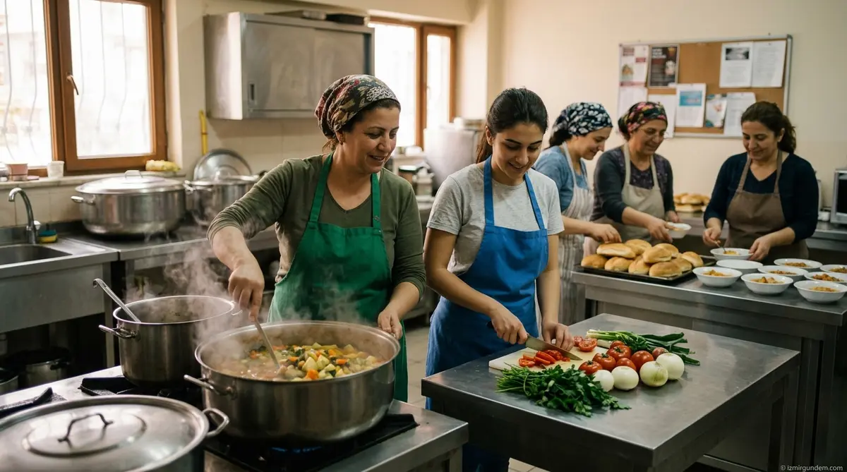 İzmir'de Kadın Dayanışması Sofralara Taşındı: Mahalle Mutfağı...