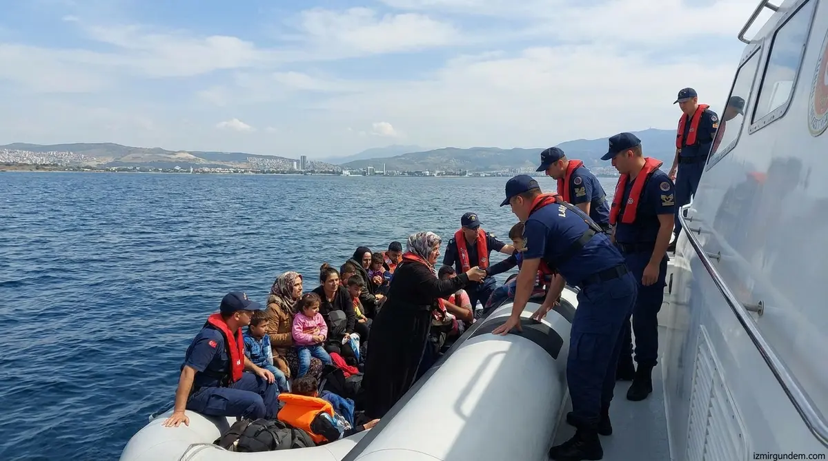 İzmir Açıklarında Göçmen Operasyonu: 55 Kişi Yakalandı