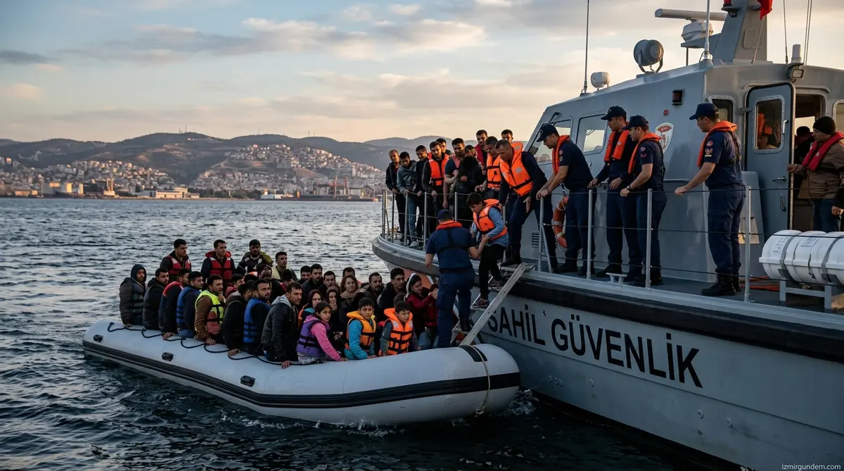 İzmir Açıklarında Göçmen Operasyonu: 66 Kişi Yakalandı
