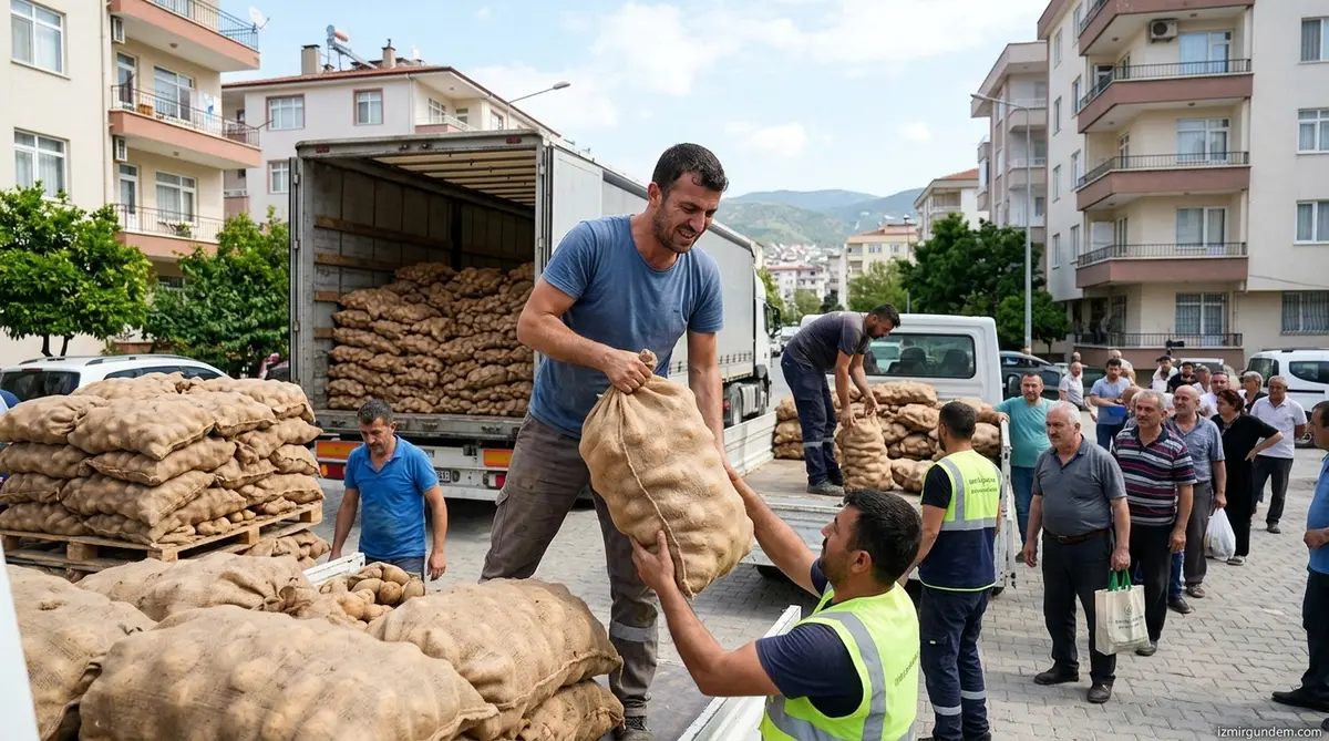 İzmir Büyükşehir'den Çifte Destek: 300 Ton Patates 60 Bin Haneye Gidiyor