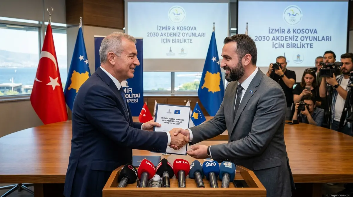 İzmir ile Kosova Arasında 2030 Akdeniz Oyunları Birliği
