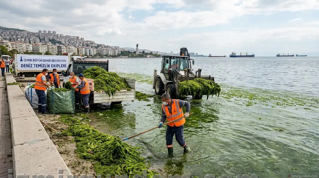 İzmir Körfezi'nde Deniz Marulu Operasyonu: 10 Günde 20 Ton Temizlik