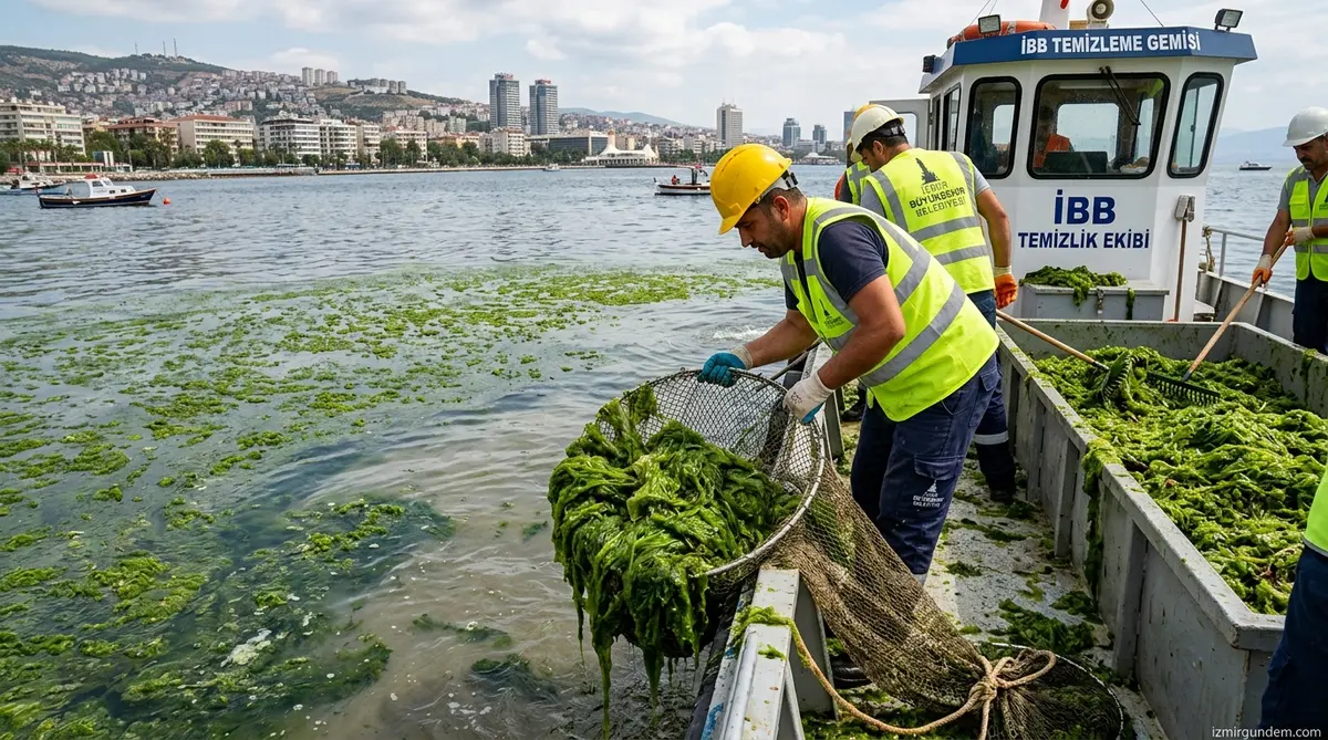 İzmir Körfezi'nde Deniz Marulu Temizliği Başladı