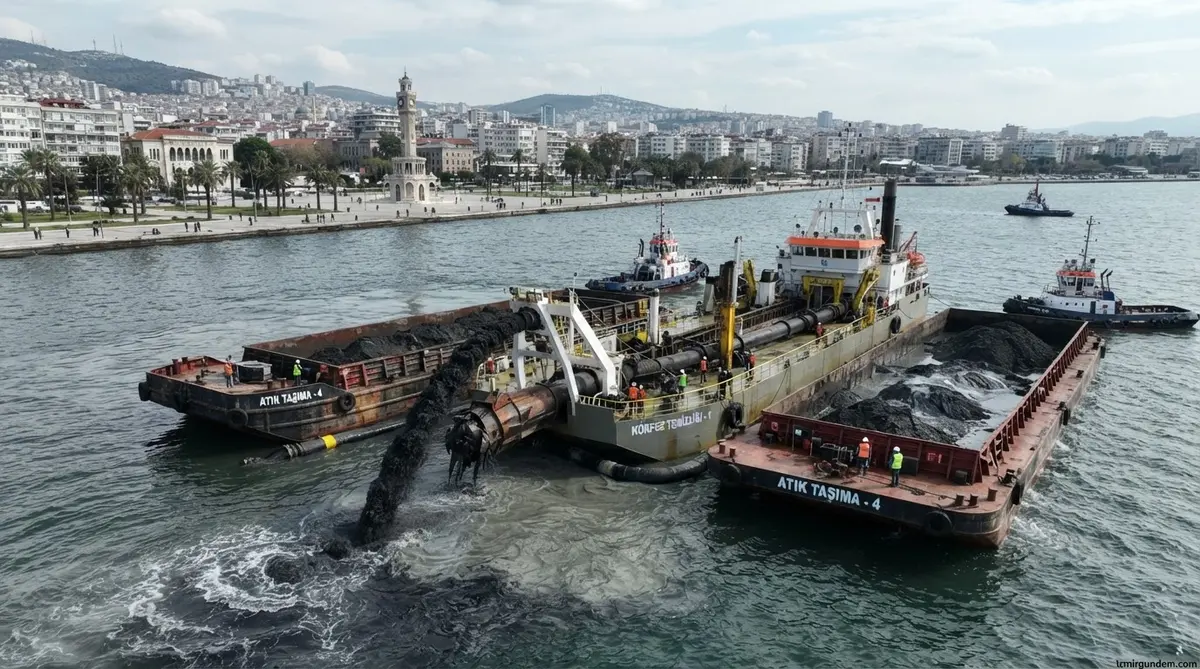 İzmir Körfezi'nden 1,5 Milyon Ton Dip Çamuru Çıkarıldı