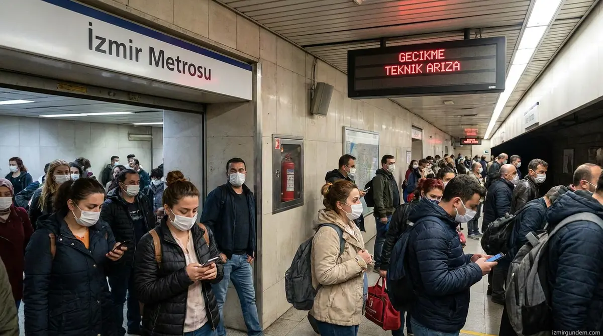 İzmir Metrosu'nda Arıza ve Yangın Alarmı: Seferlerde Gecikme