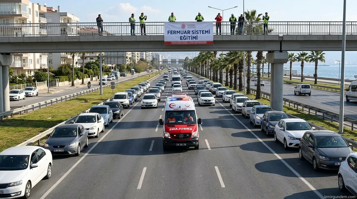 İzmir Trafiğinde Ambulansa Yol Açan Fermuar Eğitimi