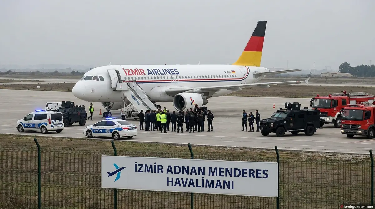 İzmir Uçağında Bomba Alarmı: Berlin Seferi Acil İndi
