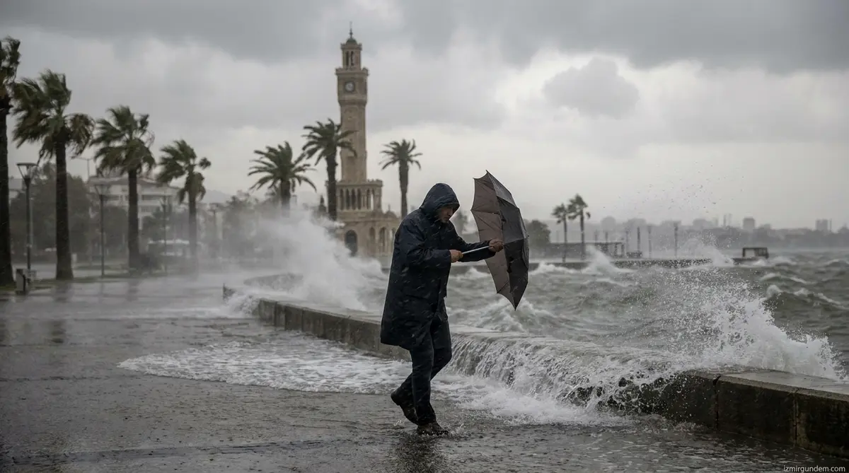 İzmir ve 17 İle Fırtınalı Sağanak Uyarısı: 18.00'e Dikkat