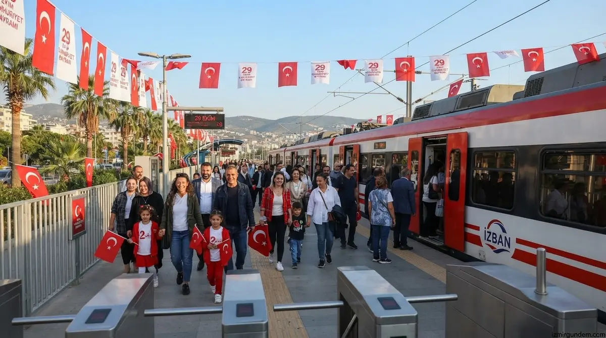 İzmir'de 29 Ekim'de Ulaşım 1 Kuruş: İZBAN Ücretsiz Olacak