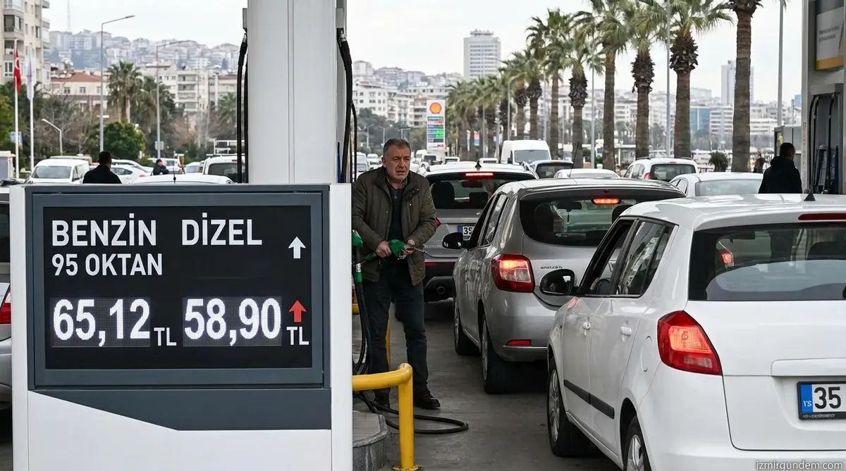 İzmir'de Benzine Zam: Litre Fiyatı 65 Lirayı Aştı