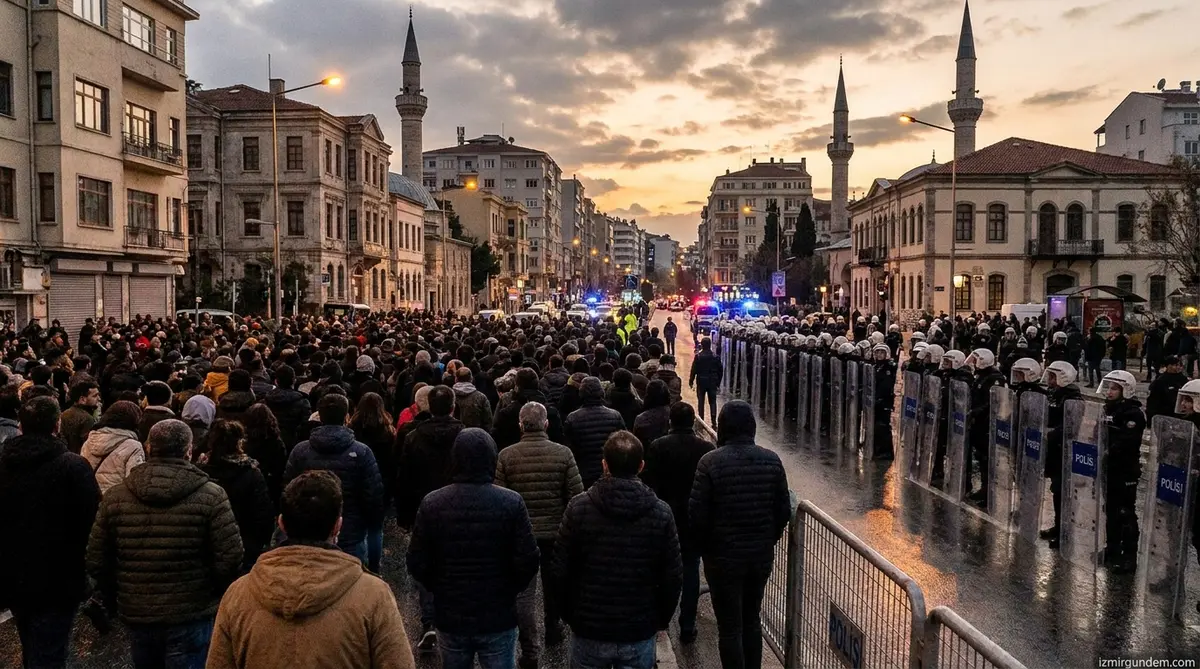 İzmir'de Cemil Tugay Protestosu: Polis Barikatları Aşıldı