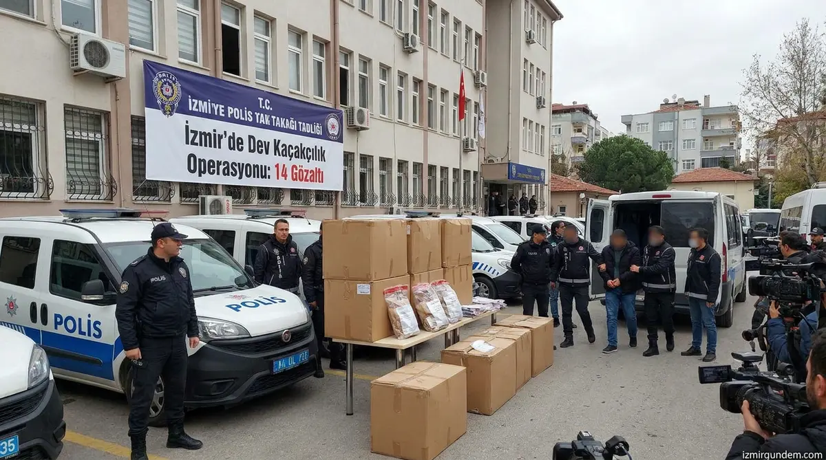 İzmir'de Dev Kaçakçılık Operasyonu: 14 Gözaltı
