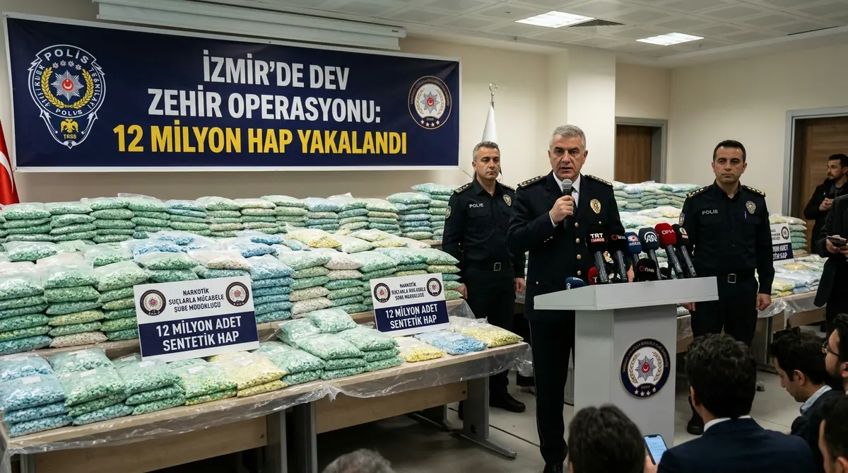 İzmir'de Dev Zehir Operasyonu: 12 Milyon Hap Yakalandı