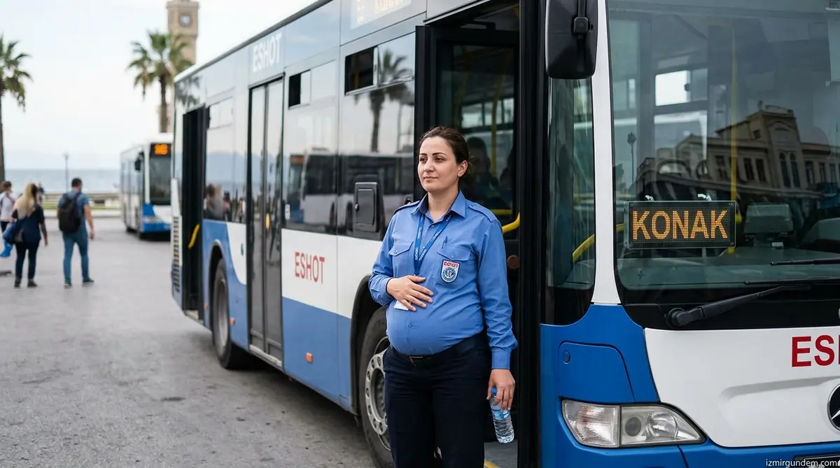 İzmir'de Gebe ESHOT Şoförü Direksiyona Ara Verdi