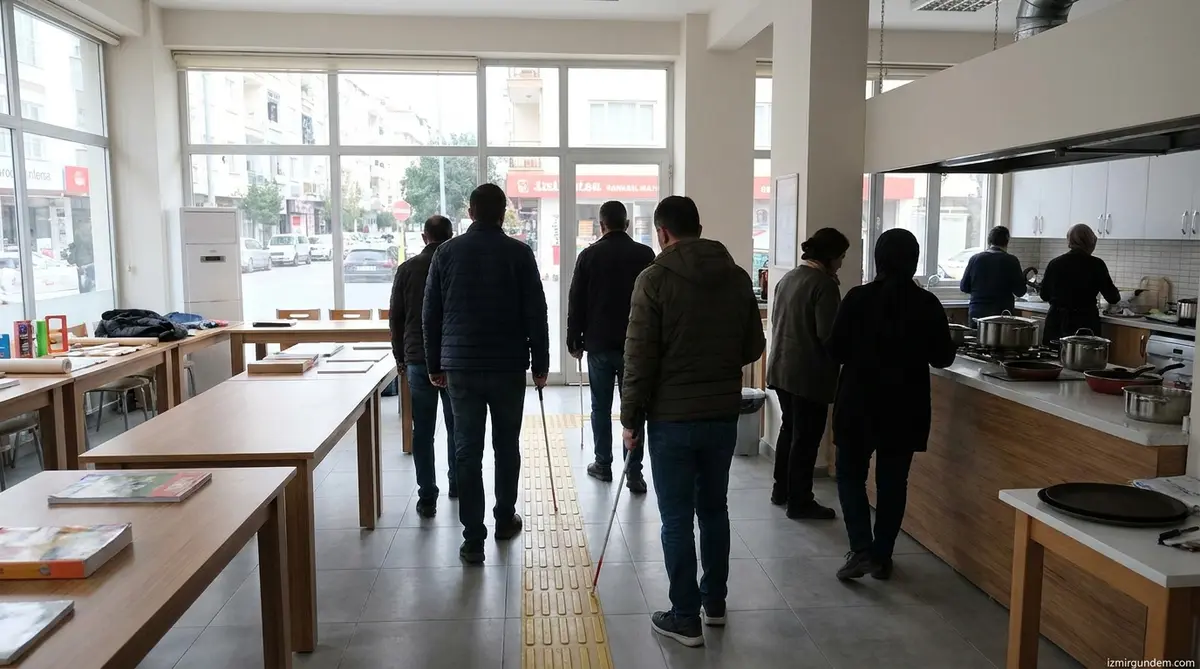 İzmir'de Görme Engellilere Bağımsız Yaşam Eğitimi Başladı
