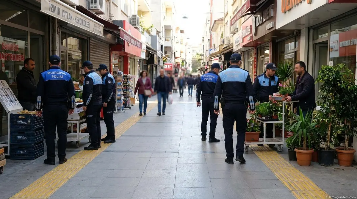 İzmir'de Kaldırım İşgali Operasyonu: 3 Büyük Caddede Denetim