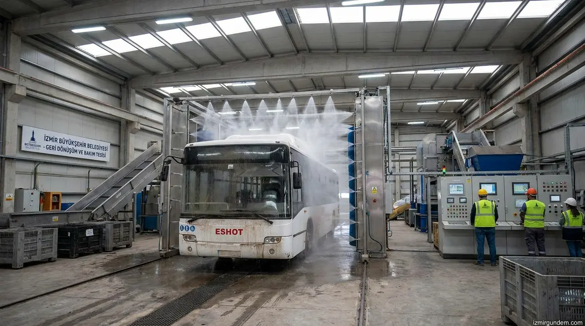 İzmir'de Otobüsler Artık Gri Suyla Yıkanacak