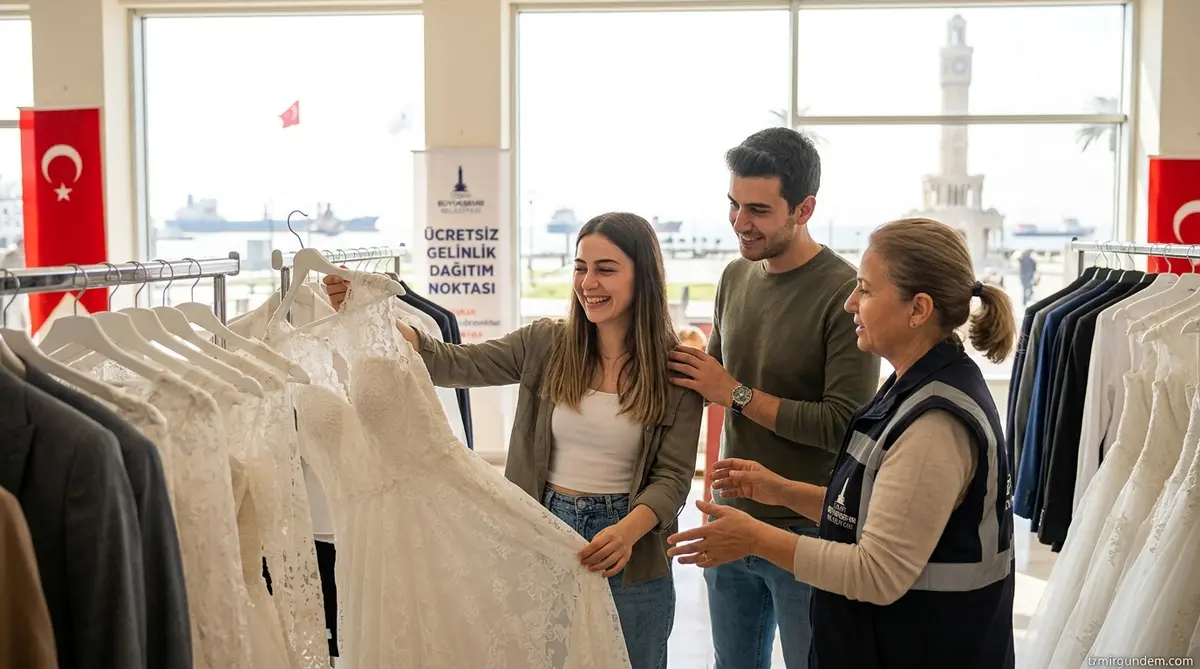 İzmir'den Evlenecek Gençlere Ücretsiz Gelinlik Müjdesi