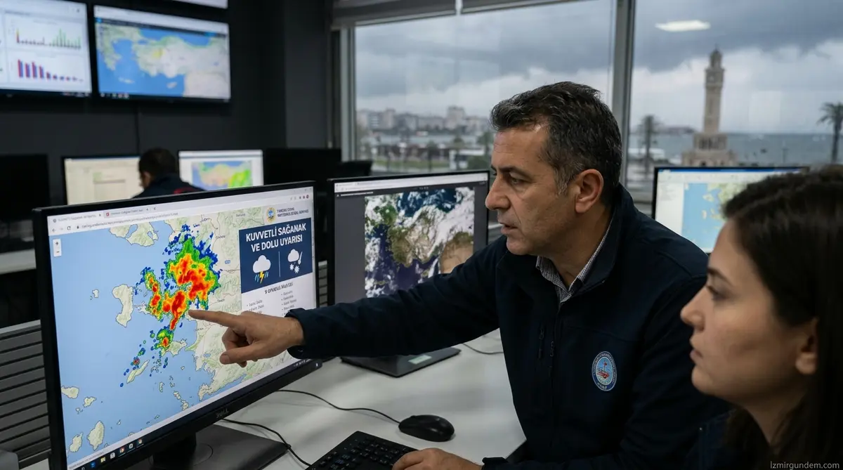 İzmir'in 9 İlçesine Kuvvetli Sağanak ve Dolu Uyarısı