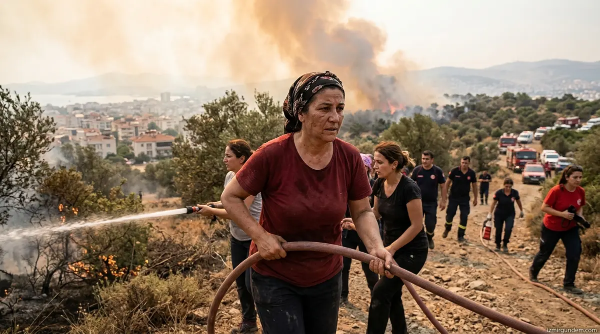 İzmir'in Kahraman Anneleri Alevlerle Savaşıyor
