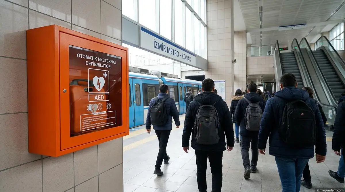 İzmir’in kalabalık noktalarına hayat kurtaran şok cihazları