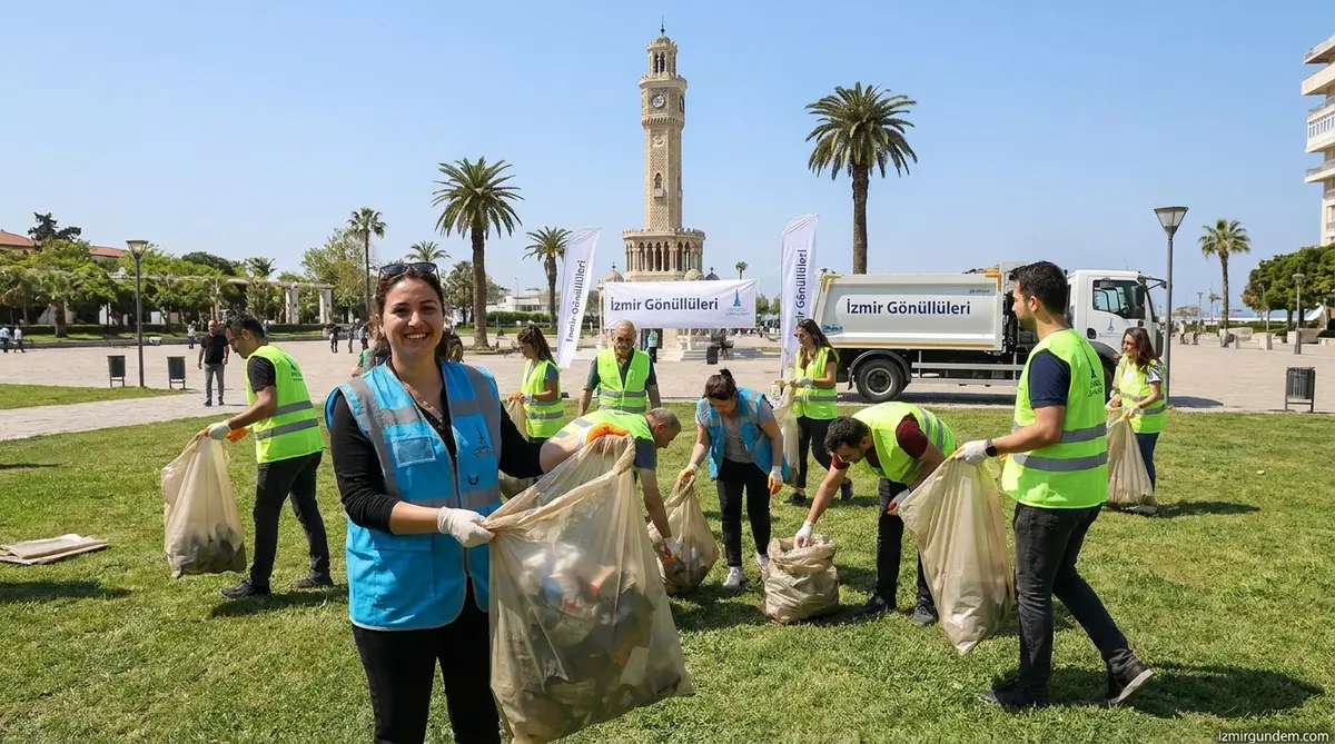 İzmir'in Parklarında Gönüllü Temizlik Seferberliği