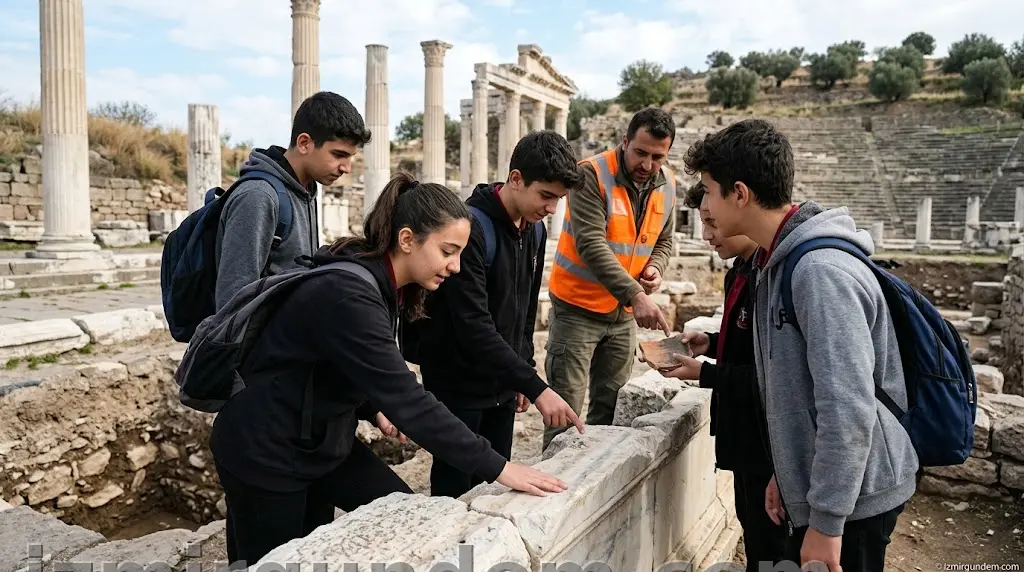 İzmirli Öğrenciler Bergama ve Ödemiş'te Tarihe Dokundu