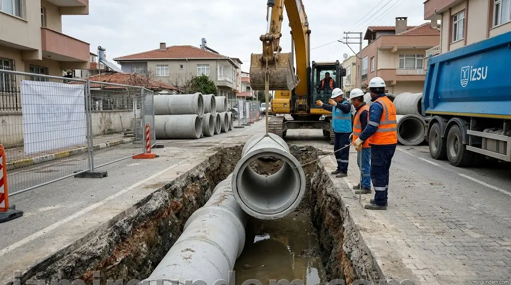 İZSU’dan Aliağa’ya 41 Milyonluk Yatırım: Su Baskınları Tarih Oluyor