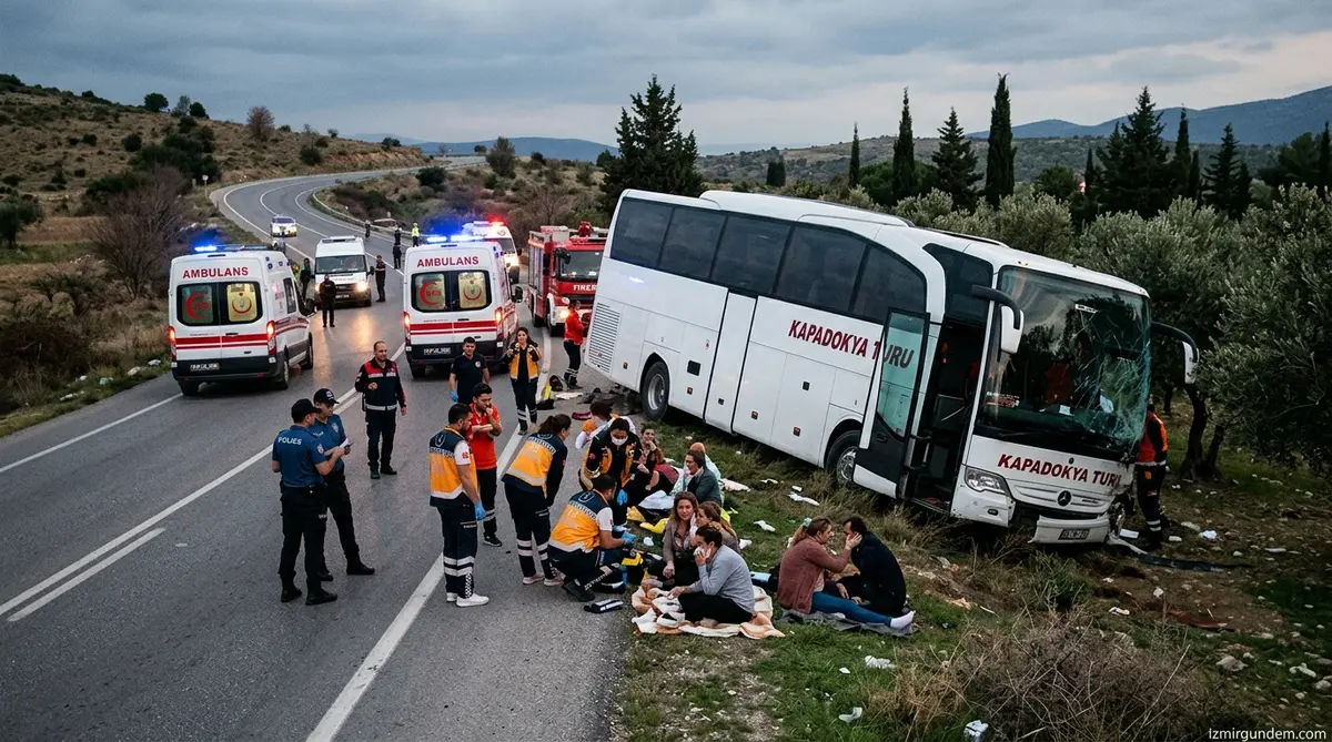 Kapadokya Yolunda Tur Otobüsü Kazası: 16 Yaralı