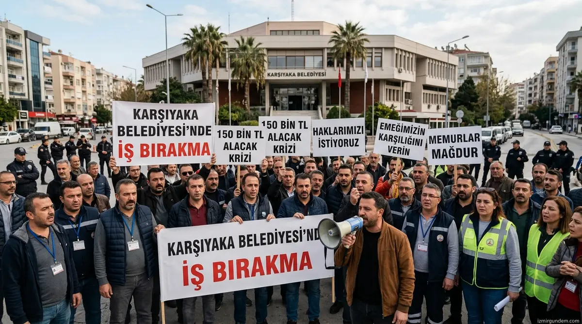 Karşıyaka Belediyesinde Memurlar İş Bıraktı: 150 Bin TL Alacak Krizi