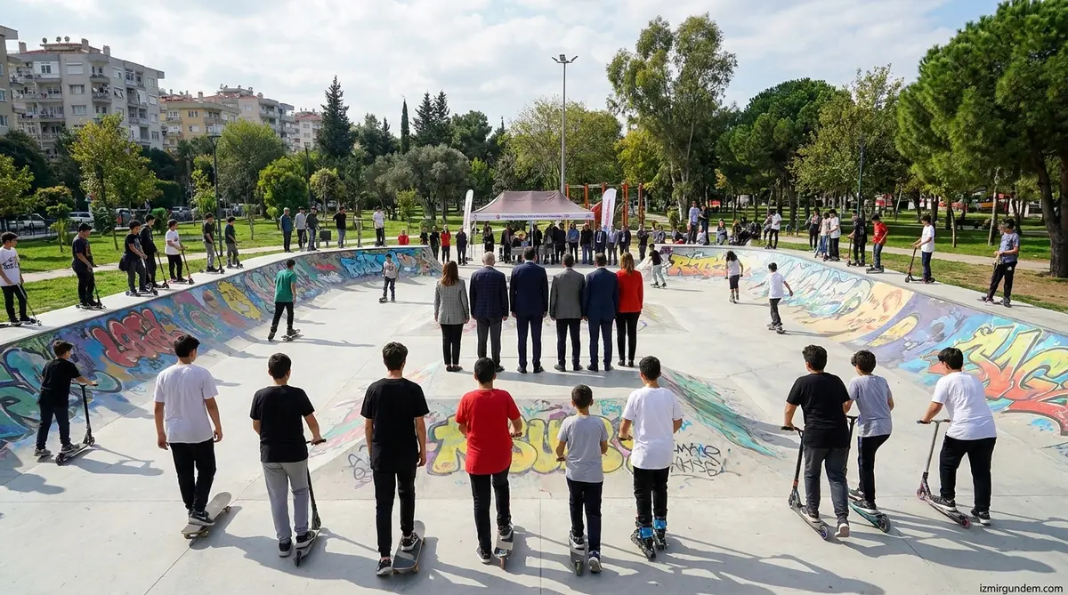 Karşıyaka Cumhuriyet Mahallesi Modern Kaykay Pistine Kavuştu