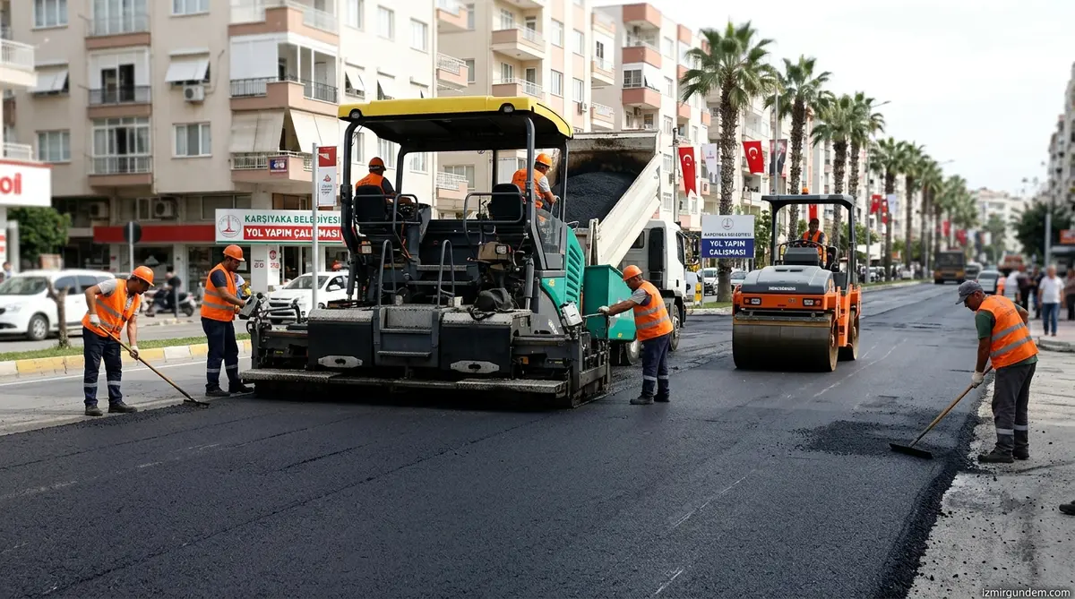 Karşıyaka'da Yol Seferberliği: 7 Bin Metrekare...
