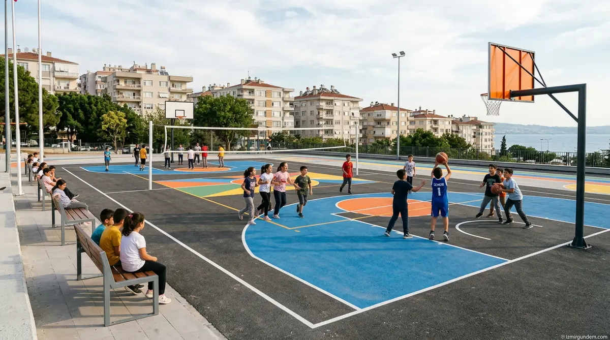 Karşıyaka'da Öğrenciler İstedi Büyükşehir Okul Bahçesini Yeniledi