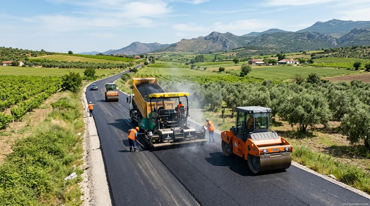 Kemalpaşa Yollarında Asfalt Seferberliği: 7 Bin Ton Döküldü