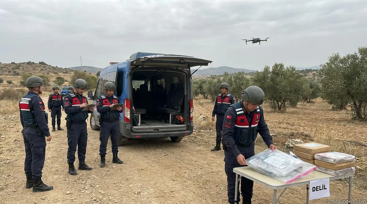 Kiraz'da Drone Destekli Dev Operasyon: 13 Kilo Esrar Ele Geçirildi