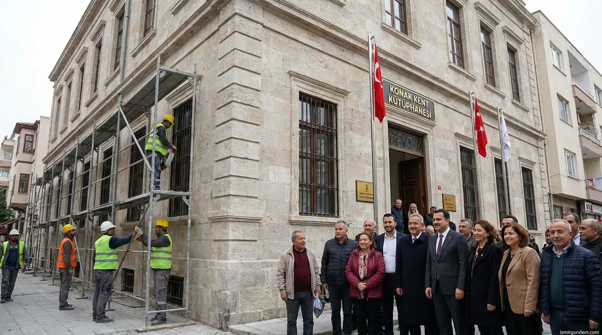 Konak Kent Kütüphanesi'nde Tarihi Restorasyon Tamam