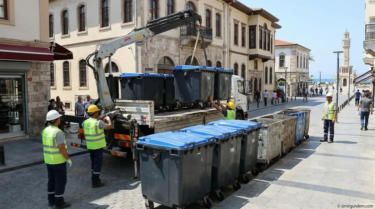 Konak Sokaklarına 400 Yeni Konteyner Yerleştiriliyor