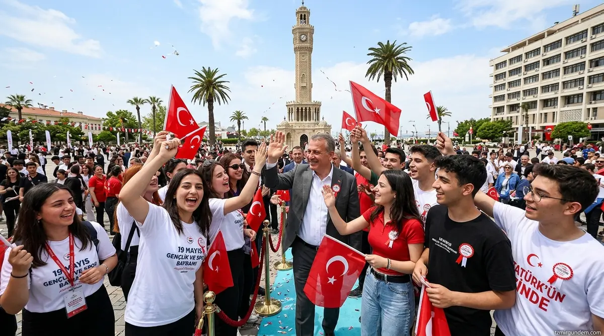 Konak'ta 19 Mayıs Rüzgarı: Gençler Ferdi Zeyrek'te...