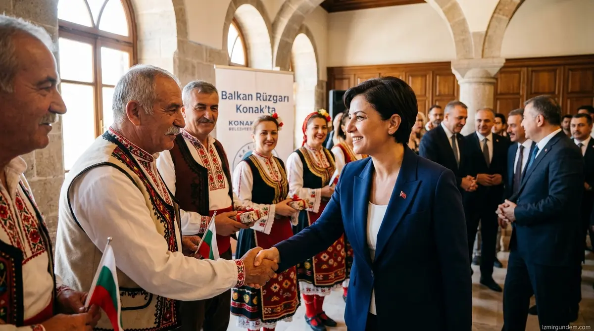 Konak'ta Balkan Rüzgarı: Başkan Mutlu Heyeti Ağırladı