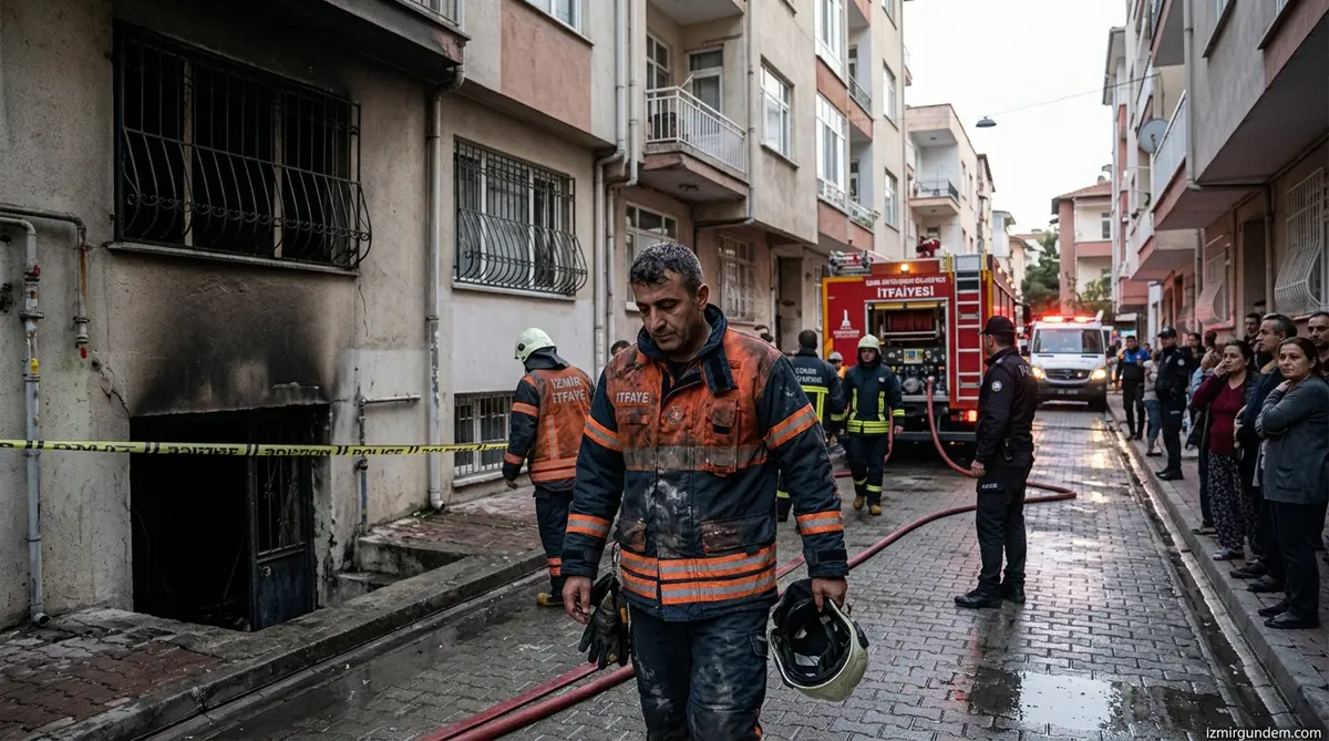 Konak'ta Bodrum Kat Yangını: 1 Kişi Hayatını Kaybetti