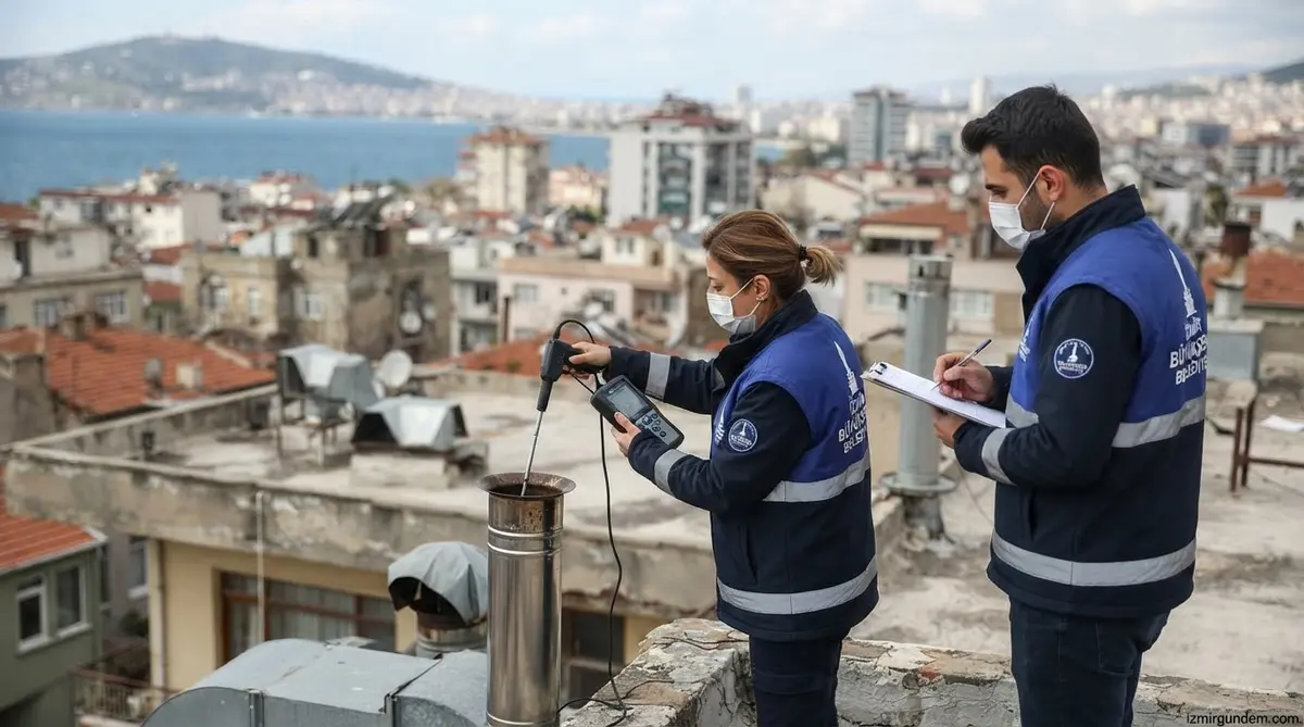 Konak'ta İşletmelerin Bacalarına Hava Kalitesi Denetimi