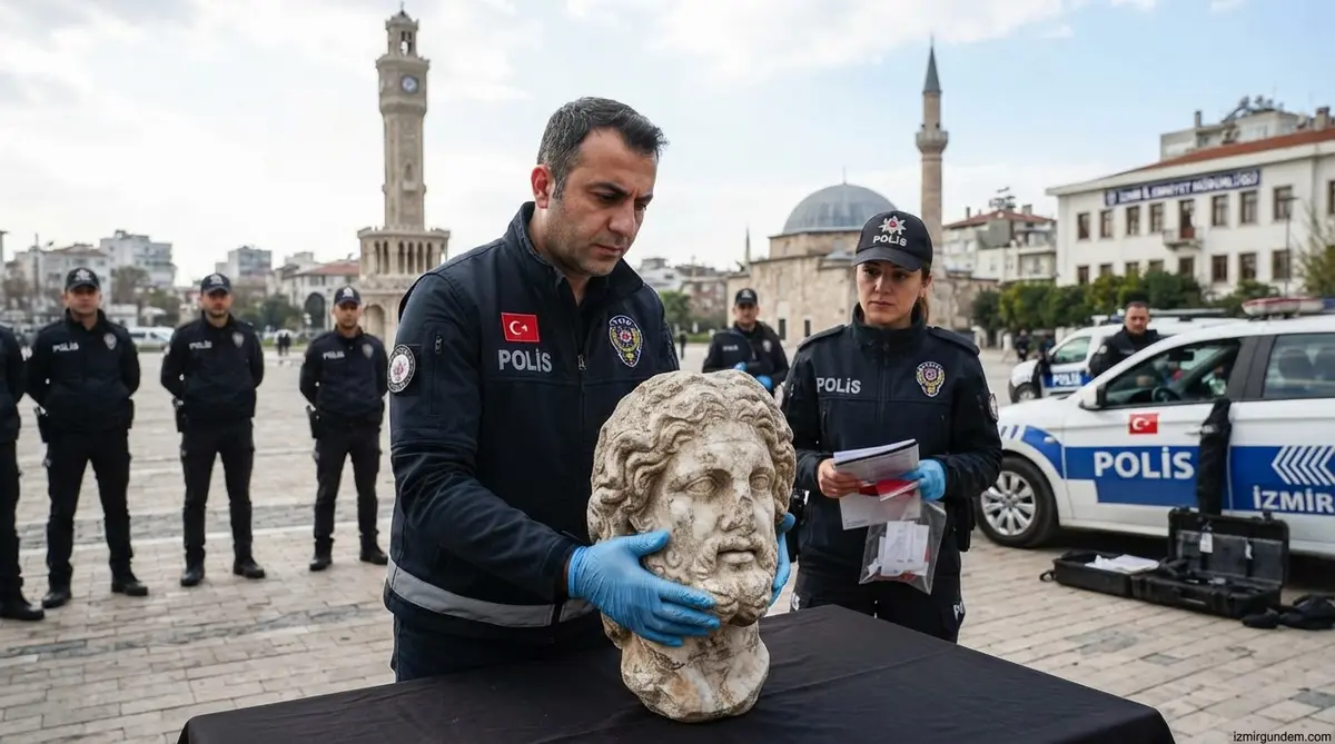 Konak'ta Tarihi Operasyon: 2 Bin Yıllık Zeus Başı Ele Geçirildi