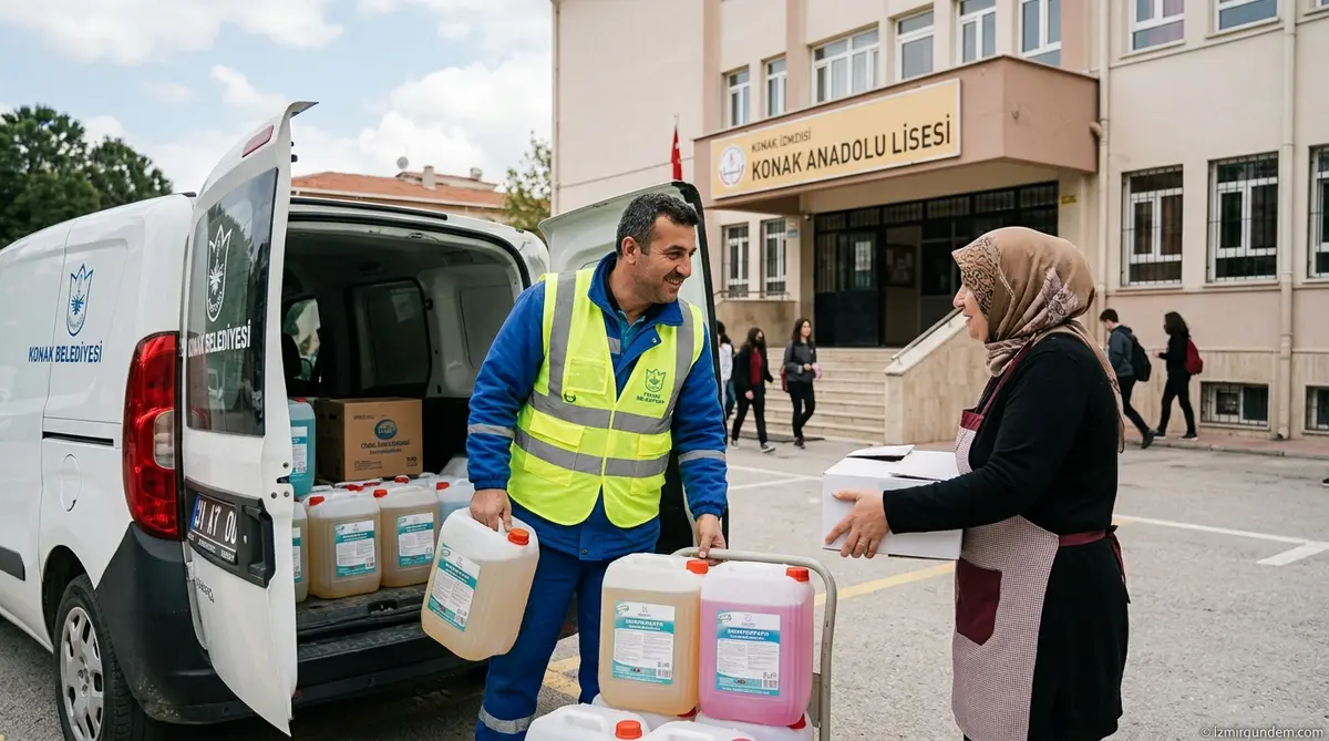 Konak'taki Liselerde Hijyen Seferberliği: 13 Okula Temizlik Desteği Ulaştı