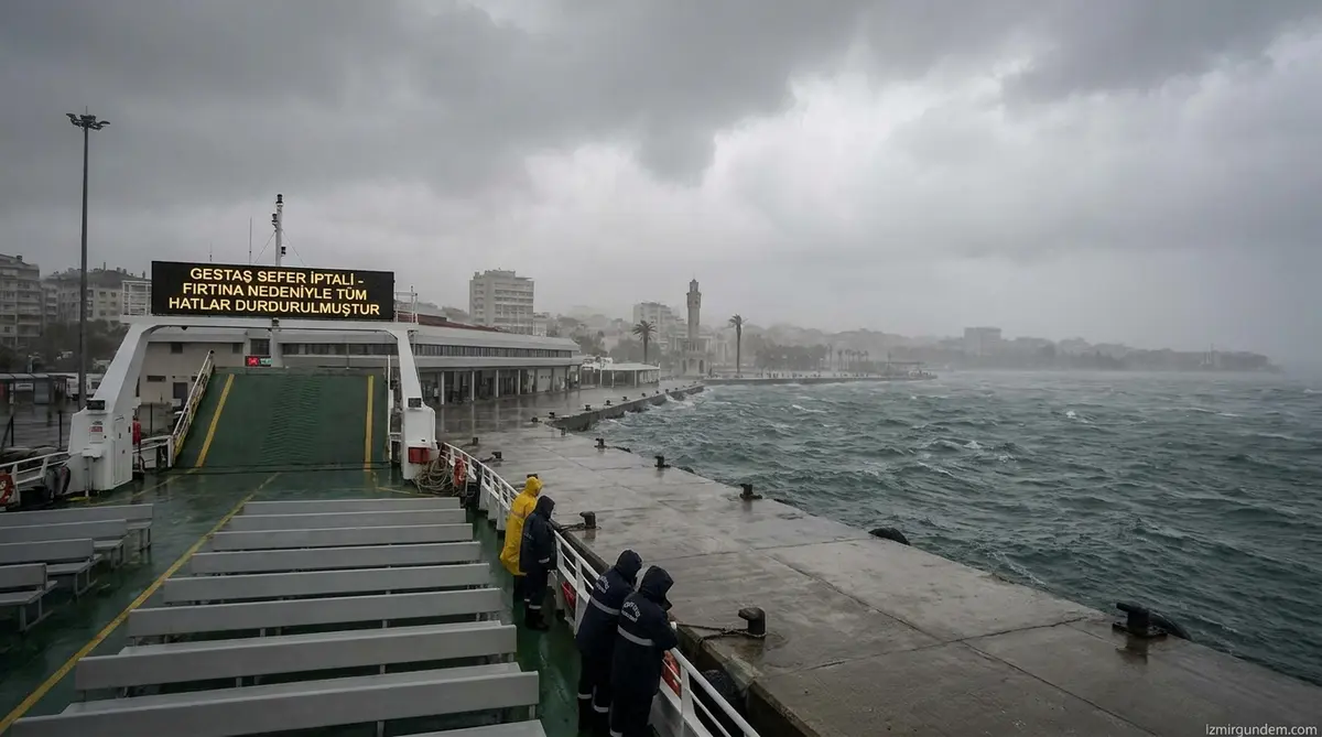 Kuzey Ege'de Fırtına Alarmı: GESTAŞ Tüm Feribot Seferlerini İptal Etti