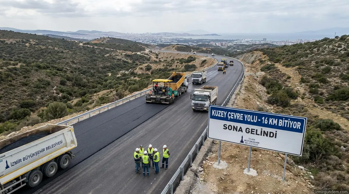 Kuzey İzmir'de Yol Mesaisi: 16 Kilometrelik Hatta Sona Gelindi