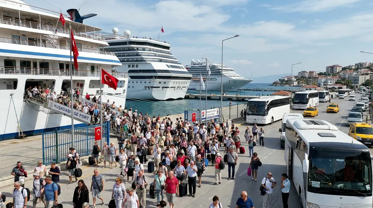Kuşadası Ege Port Limanı'na 4 Gemi 9 Bin Turist İndi